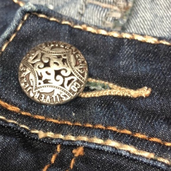 VINTAGE SILVER SUKI MID-RISE CAPRIS 29x26 ⭐️ - Picture 8 of 13